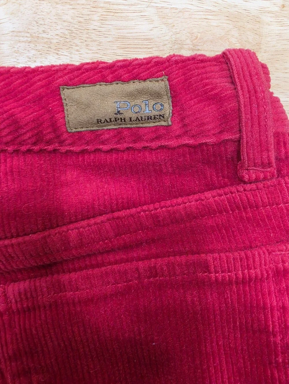 Ralph Lauren Corduroy Pants Boys Size 8 Red 5 Pocket Embroidered Pony